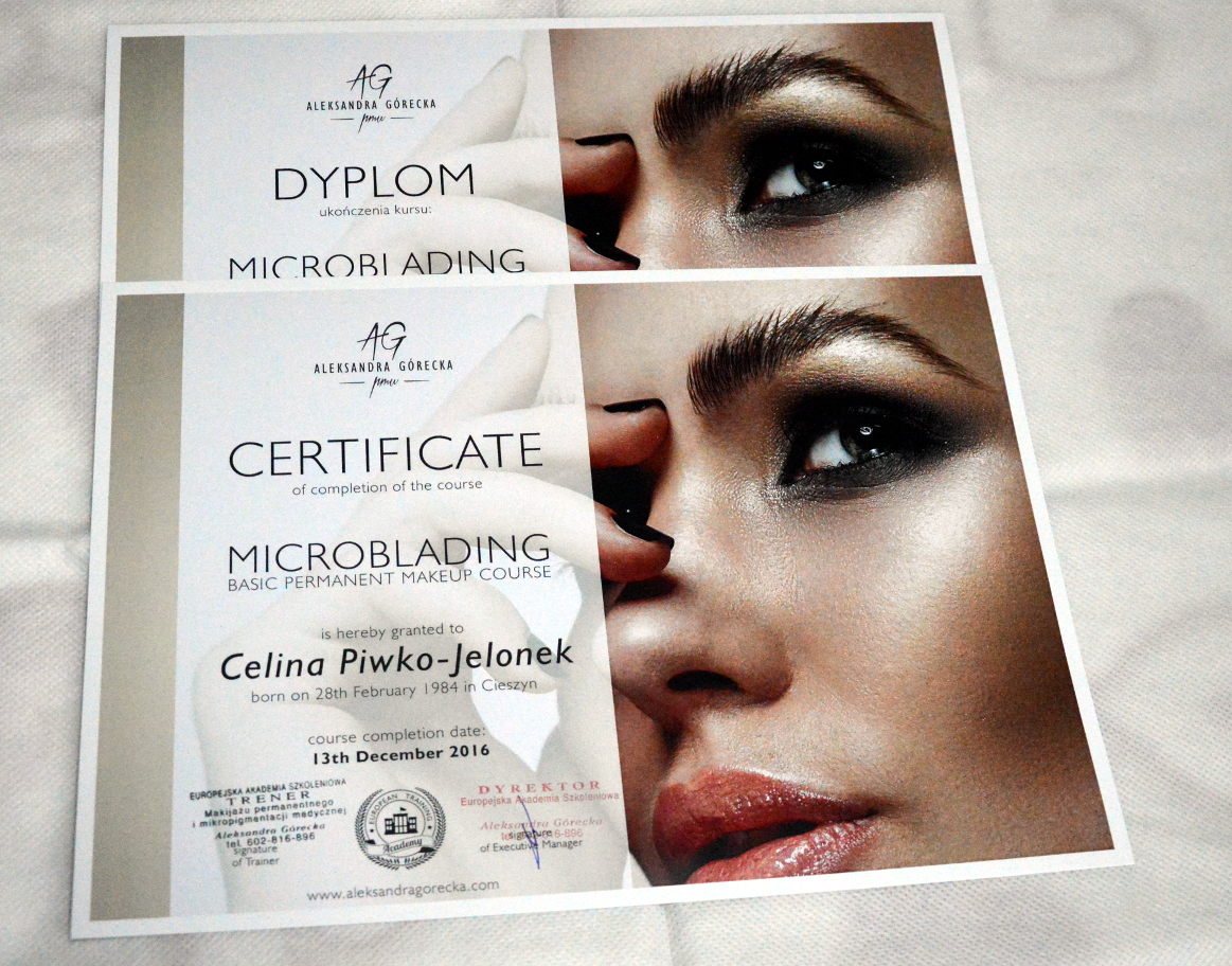 certyfikaty microblading