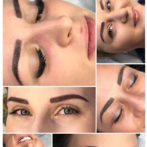 Makijaż permanentny brwi metodą włosa z pudrem